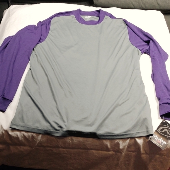 NWT Rawlings men's long sleeved athletic top size XL - Picture 1 of 7